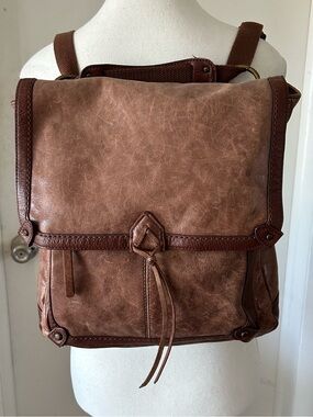 The Sak Leather Brown Backpack Purse